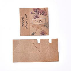 Colorido Caja de cajón de papel plegable portátil creativo, cajas de embalaje de regalo de fiesta de boda de dulces de joyería, Rectángulo, patrón de flores, colorido, caja: 8.4x6x3 cm