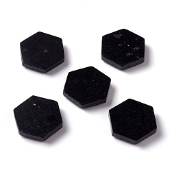 Шунгит Кабошоны из натурального шунгита, шестиугольник, 20~21x18~18.5x3.8~4.2 мм