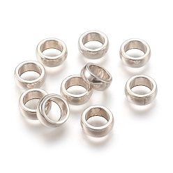 Antique Silver Tibetan Style Spacer Beads, Rondelle, Lead Free and Cadmium Free, Antique Silver, 11x5mm, Hole: 7.5mm