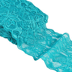 Light Sea Green Elastic Lace Trim, Lace Ribbon For Sewing Decoration, Light Sea Green, 80mm