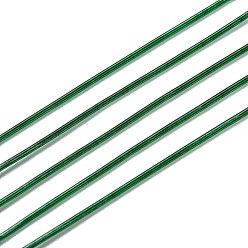 Vert Foncé Fil de guimpe, fil de cuivre rond souple, fil métallique pour les projets de broderie et la fabrication de bijoux, vert foncé, 18 calibre (1 mm), 10 g / sac