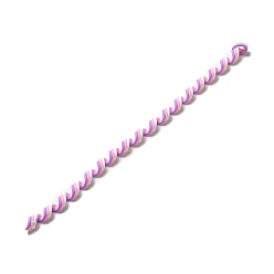 Lilac Polymer Clay Hair Styling Braider Chip, Twist Barrette Spiral Spin Hair Braider Tool, for Girls Women, Lilac, 210~228x2mm