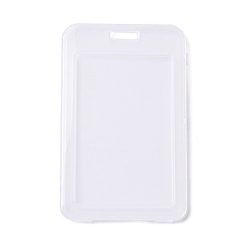 Blanco Tarjeta de identificación de plástico, titular de etiqueta de tarjeta de llave de nombre de plástico vertical, blanco, 112x69.5x10 mm