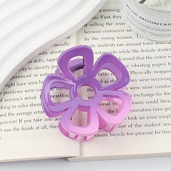 Medium Orchid Gradient Hollow Flower Plastic Claw Hair Clips, Hair Accessories for Women Girl, Medium Orchid, 65x60mm