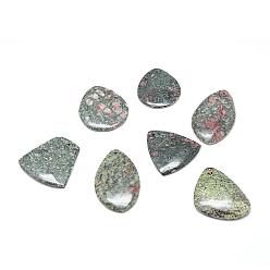 Dendritic Jasper Natural Dendritic Jasper Stone Pendants, Chohua Jasper, Mixed Shape, 45~59x35~44x4.5~7.5mm, Hole: 2mm