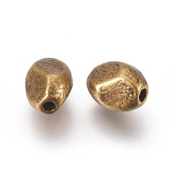 Antique Bronze Tibetan Style Alloy Spacer Beads, Lead Free & Cadmium Free, Oval, Antique Bronze, 6x5mm, Hole: 1mm