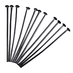 Gunmetal Iron Flat Head Pins, Cadmium Free & Lead Free, Gunmetal, Size: about 4.0cm long, 0.75~0.8mm thick, head: 2mm, about 5290pcs/1000g