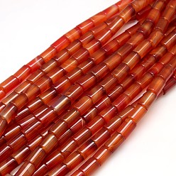 Carnelian Natural Gemstone Carnelian Beads Strands, Column, Dyed & Heated, 16~18x8mm, Hole: 1.5mm, about 24pcs/strand, 15.74 inch
