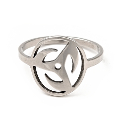 Color de Acero Inoxidable 201 anillo de dedo de rueda de acero inoxidable para mujer, color acero inoxidable, tamaño de EE. UU. 6 1/4 (16.7 mm)