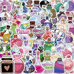 Bottle Magic Potion Theme PVC Plastic Sticker Labels, Waterproof Decals for Suitcase, Skateboard, Refrigerator, Helmet, Mobile Phone Shell, Bottle Pattern, 30~60mm, 50pcs/set
