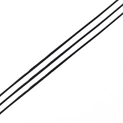 Noir Fils de nylon teints écologiques, fils de chaîne cordes, noir, 0.4mm, environ 164.04 yards (150m)/rouleau