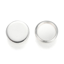 Серебро 304 безель из нержавеющей стали, кабошон настройки, плоско-круглые, серебряные, лоток : 6 мм, 7.5x1.5 мм