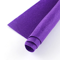 Añil Tejido no tejido bordado fieltro de aguja para manualidades bricolaje, plaza, violeta oscuro, 298~300x298~300x1 mm, sobre 50 unidades / bolsa