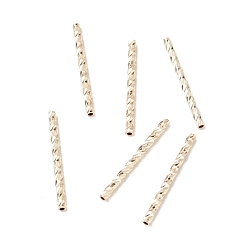 Golden Rack Plating Brass Straight Tube Beads, Cadmium Free & Lead Free, Long-Lasting Plated, Golden, 19.5~20x1.5mm, Hole: 0.9mm