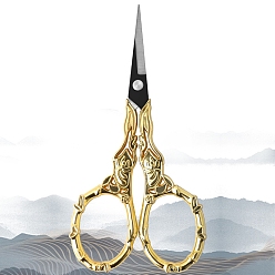 Золотой Ножницы из нержавеющей стали, ножницы для вышивания, швейные ножницы, с ручкой из цинкового сплава, золотые, 113x51 мм