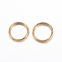 Golden 304 Stainless Steel Jump Rings, Open Jump Rings, Golden, 13x1.5mm, Inner Diameter: 10mm