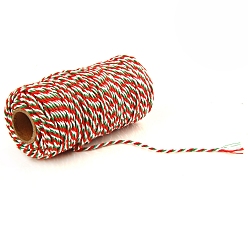 Rouge 100m macramé 2-fil tressé en coton, avec bobine, ronde, rouge, 2mm, environ 109.36 yards (100m)/rouleau