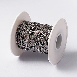 Stainless Steel Color 304 Stainless Steel Lumachina Chains, Unwelded, with Spool, Stainless Steel Color, 4.5x2x0.5mm, about 65.61 Feet(20m)/roll