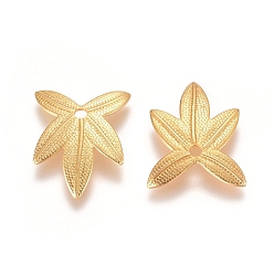 Golden Autumn Theme Brass Filigree Pendants, Maple Leaf Charms, Golden, 14.5x11x1mm, Hole: 1.4mm