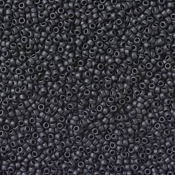 (49F) Opaque Frost Jet TOHO Round Seed Beads, Japanese Seed Beads, (49F) Opaque Frost Jet, 11/0, 2.2mm, Hole: 0.8mm, about 5555pcs/50g