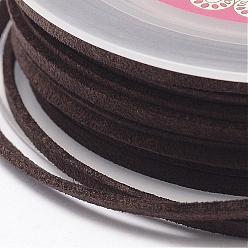 Coconut Brown Faux Suede Cord, Faux Suede Lace, Coconut Brown, 3x1.5mm, about 5.46 yards(5m)/roll