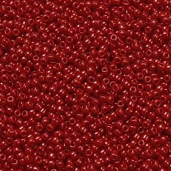 (45A) Opaque Cherry Toho perles de rocaille rondes, perles de rocaille japonais, (45 a) cerise opaque, 11/0, 2.2mm, Trou: 0.8mm, à propos 1110pcs / bouteille, 10 g / bouteille