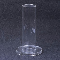 Clear Organic Glass Vertical Tower Jewelry Bracelet Display Stand, Bracelet Holder, Column, Clear, 51x18mm