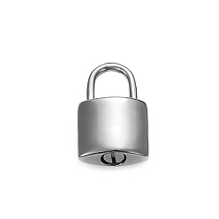 Stainless Steel Color Openable Stainless Steel Memorial Urn Ashes Pendants, Padlock, Stainless Steel Color, 19x12mm