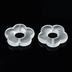 Clear Imitation Jelly Acrylic Beads, Flower, Clear, 25.5x26x5mm, Hole: 1.6mm, about 240pcs/500g