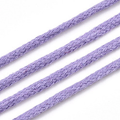 Средний Фиолетовый Нити хлопчатобумажные, макраме шнур, декоративные нитки, для поделок ремесел, упаковка подарков и изготовление ювелирных изделий, средне фиолетовый, 3 мм, около 109.36 ярдов (100 м) / рулон.
