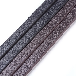 Couleur Mélangete Cordons en cuir pu microfibre, plat, couleur mixte, 7.5x3mm, environ 1.09 yards (1m)/toron