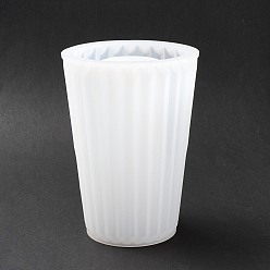 Белый Конусная ваза силиконовые формы, для уф-смолы, изготовление изделий из эпоксидной смолы, белые, 105x154 мм, внутренний диаметр: 85 мм