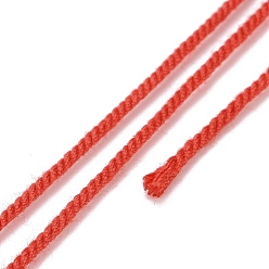 (123L) Белый крем непрозрачный блеск Хлопок шнур, плетеная веревка, с бумажной катушкой, для настенного крепления, ремесла, Подарочная упаковка, огнеупорный кирпич, 1.5 мм, около 21.87 ярдов (20 м) / рулон