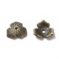 Bronze Antique Perles de style tibétain, sans plomb et sans cadmium, caps, couleur de bronze antique, environ 11 mm de diamètre, épaisseur de 2.5mm, Trou: 1.5mm
