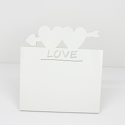 Blanc Cadre photo vierge de transfert de chaleur en panneau mdf pour la saint-valentin, pour presse à chaud, rectangle avec mot amour et coeur, blanc, 190x190x5mm