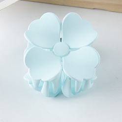Light Cyan Plastic Claw Hair Clips, Flower, Light Cyan, 54x54x42mm