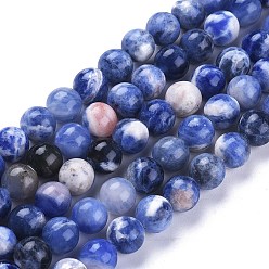 Sodalite Natural Sodalite Beads Strands, Round, 8.5mm, Hole: 1.2mm, about 46pcs/Strand, 15.55 inch(39.5cm)