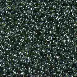 (119) Transparent Luster Olivine Toho perles de rocaille rondes, perles de rocaille japonais, (119) lustre transparent olivine, 11/0, 2.2mm, Trou: 0.8mm, environ5555 pcs / 50 g