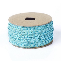 Colorful Macrame Cotton Cord, Braided Rope, for Wall Hanging, Crafts, Gift Wrapping, Colorful, 2mm, about 21.87 yards(20m)/roll