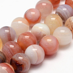 Ormagate Perles de sardoine naturel brins, ronde, Grade a, 14mm, Trou: 1mm, Environ 27~28 pcs/chapelet, 14.5 pouce