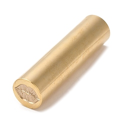 Lip Sello de latón con sello de cera para grabado a doble cara, dorado, para sobre, tarjeta, envoltorio de regalo, labio, 57x15 mm