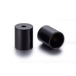 Electrophoresis Black 304 extremos del cable de acero inoxidable, tapas de los extremos, columna, electroforesis negro, 8x7 mm, agujero: 1.5 mm, diámetro interior: 6 mm