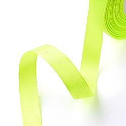 Jaune Vert Ruban de satin à face unique, Ruban polyester, jaune vert, 1 pouce (25 mm) de large, 25yards / roll (22.86m / roll), 5 rouleaux / groupe, 125yards / groupe (114.3m / groupe)