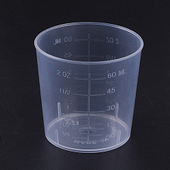 Clear 60ml Measuring Cup Plastic Tools, Clear, 42~51.5x49mm, Capacity: 60ml(2.02 fl. oz)