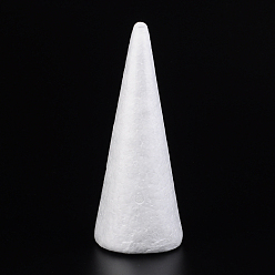 White Cone Modelling Polystyrene Foam DIY Decoration Crafts, White, 190x73x68mm