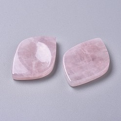 Quartz Rose Masseur de quartz rose naturel, pierre d'inquiétude pour le traitement de l'anxiété, feuille, 58x42x7~8mm