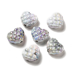 Gris Perles acryliques opaques, cœur, grises , 17.2x20x9.8mm, Trou: 3.3mm