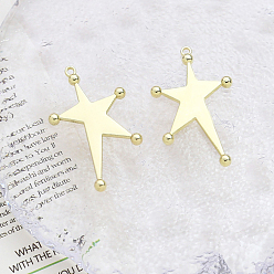 Звезда Подвески из сплава , золотые, звезда, 36x22 мм