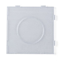 Clear Pegboards for 3x2.5mm Mini Fuse Beads, Clear, 140x140x7.5mm