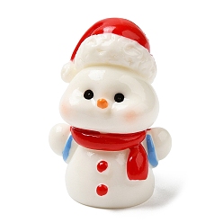 Снеговик Рождественские украшения из смолы, украшения для рабочего стола в автомобиле или домашнем офисе, снеговик, 25x24x34 мм
